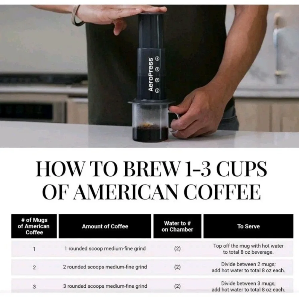 AeroPress Coffee Press, French Press, Pour-Over/Espresso + 350Ex Filters-No Box
